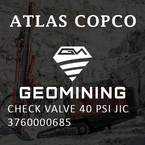 3760000685 ОБРАТНЫЙ КЛАПАН 40 PSI JIC Atlas Copco / Epiroc