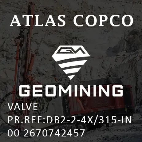 2670742457 КЛАПАН PR.REF:DB2-2-4X/315-IN00 Atlas Copco / Epiroc