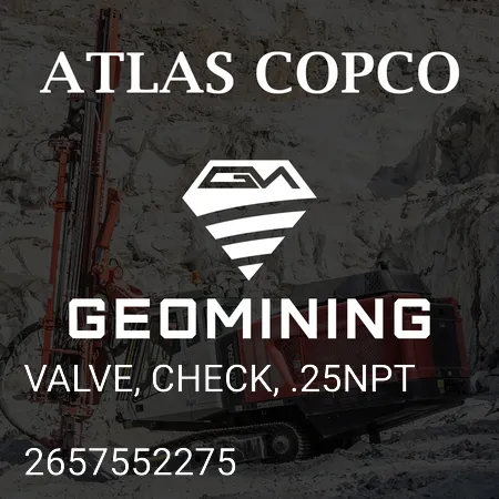 2657552275 КЛАПАН, ОБРАТНЫЙ, .25NPT Atlas Copco / Epiroc